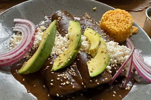 Enchiladas with mole   at Ojo de Maíz in Mexico City