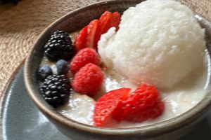 Rice pudding  at Ojo de Maíz in Mexico City