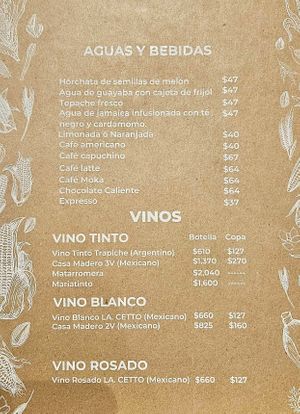 Aguas y bebidas   at Ojo de Maíz in Mexico City