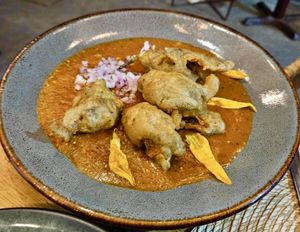 Flor de calabaza rellena de calabacitas  at Ojo de Maíz in Mexico City