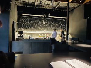 Bar where we waited as we arrived early. They take card  at Haoma in Bangkok