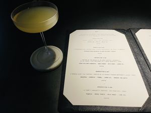 Bar menu. Margarita inspired drink was alright   at Haoma in Bangkok