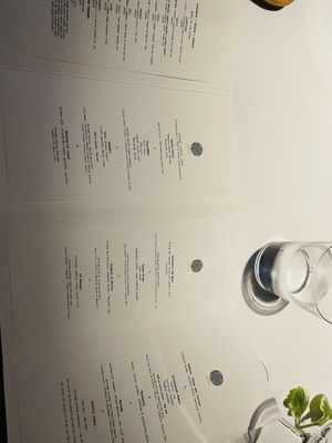 Menu  at Haoma in Bangkok