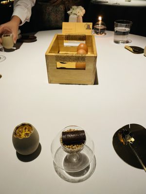 The egg serving vessel  at Haoma in Bangkok