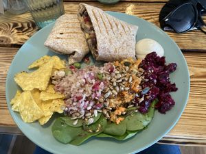 Afro-Caribbean Queen Burrito  at The V Hub in Swansea