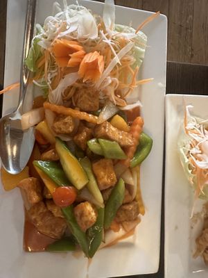Sweet and sour tofu   at Chang Thai in Brecon