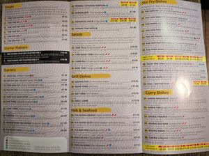 MENU 2 at Chang Thai in Brecon