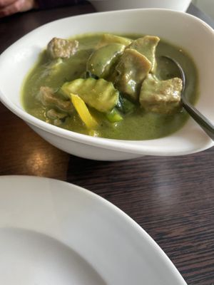 Green curry with tofu  at Chang Thai in Brecon
