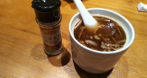 Vegetarian Shark's Fin Soup with Mushroom 竹笙三絲魚翅盅 at Yuán Shàn SùShí 圓善素食 in Kowloon