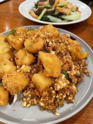 Kung Pao Monkeyhead Mushroom  at Yuán Shàn SùShí 圓善素食 in Kowloon