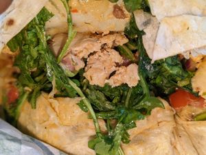 Inside of Breakfast Burrito at Early Bird Vegan in Tempe