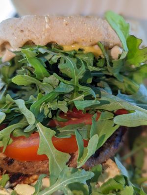 The Dr. J Breakfast Sandwich at Early Bird Vegan in Tempe