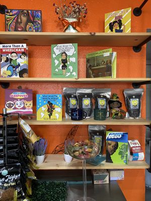 Love these books on the shelf  at Early Bird Vegan in Tempe