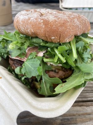 Western burger  at Early Bird Vegan in Tempe