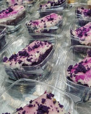 Lavender Drip Cake at Early Bird Vegan in Tempe