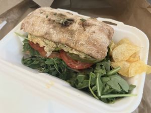 Very filling Tuna Club  at Early Bird Vegan in Tempe