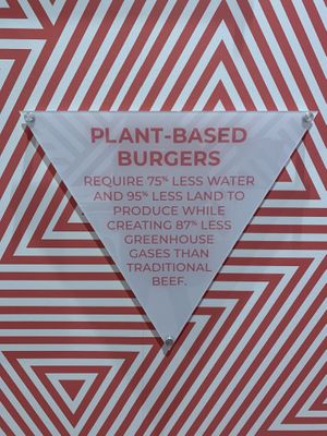 Cool wall art/info  at Meta Burger in Edgewater