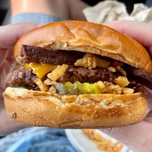 Western burger  at Meta Burger in Edgewater