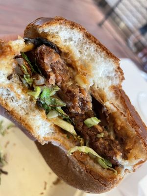 The burger   at Meta Burger in Edgewater