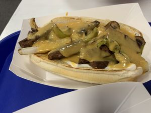 Philly cheesesteak  at Meta Burger in Edgewater