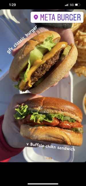 Burger and sandwich   at Meta Burger in Edgewater