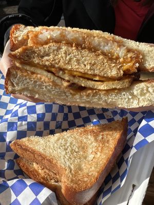 Hangover chicken sandwich  at Meta Burger in Edgewater