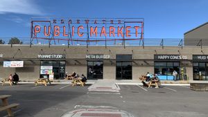 Outside entrance  at Meta Burger in Edgewater