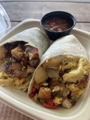 Breakfast burrito #Veganuary at C4Eats in Hollywood
