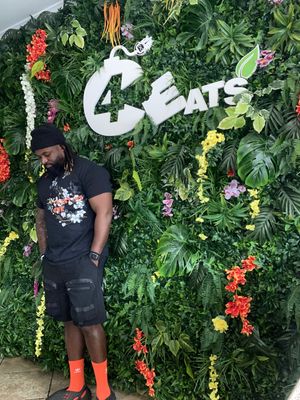 Love the back drop! at C4Eats in Hollywood