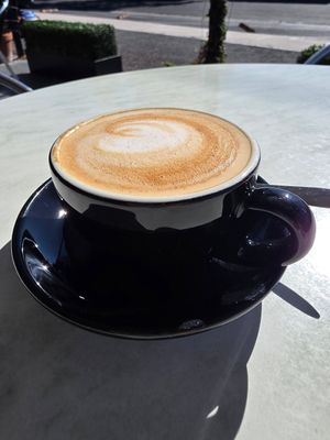 Oat latte at Keith Bakery and Coffee Shop in Keith