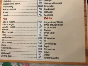 Drinks at Te Becqua in Sarande