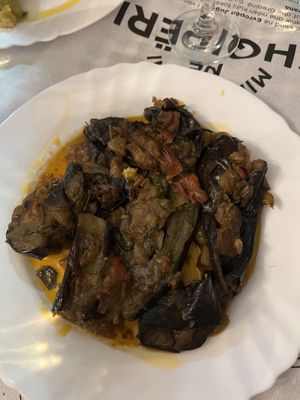Stuffed eggplant   at Te Becqua in Sarande