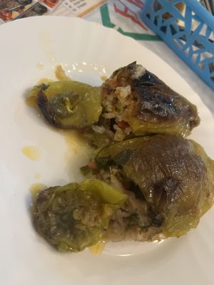 Stuffed peppers 😋  at Te Becqua in Sarande