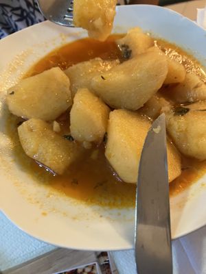 potatoes stew   at Te Becqua in Sarande