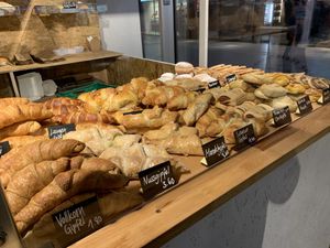 Lots of delicious pastries  at Bakery Bakery - Bahnhof in Bern