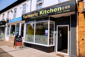 Restaurant front at Turmeric Kitchen 65 in Taunton
