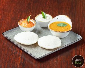 IDli with Sambar and chutney  at Turmeric Kitchen 65 in Taunton