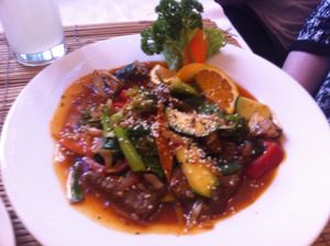 a yummy dish at Loving Hut in Hamburg