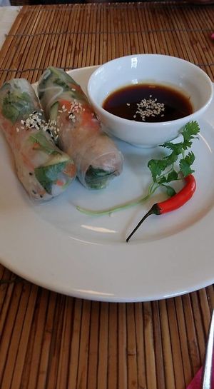 Summer rolls at Loving Hut in Hamburg