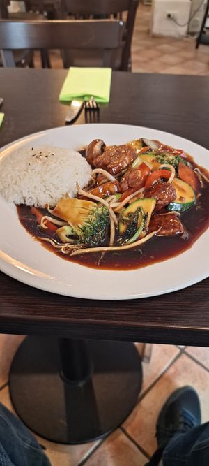 Tempeh at Loving Hut in Hamburg