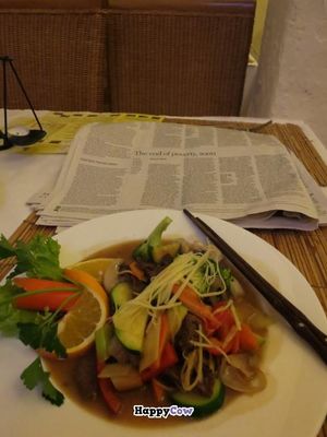 Just a sample of the good, fresh meal. A treat. at Loving Hut in Hamburg