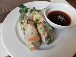 Summer rolls at Loving Hut in Hamburg