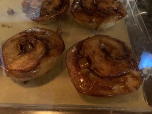 Pear and caramel bun at Tellus Joe in Austin