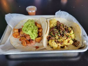 Two step and terilingua tacos at Tellus Joe in Austin