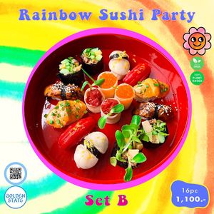 Chef’s Selection Sushi Set (6 Styles of Sushi 16 pcs) at Golden State Vegan Sushi in Bangkok