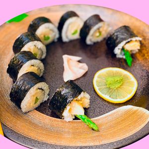 King Crab Sushi Roll 8 pcs at Golden State Vegan Sushi in Bangkok