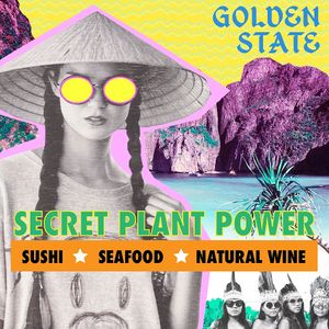 Vegan Sushi
Vegan Seafood
Natural Wine
Cocktails at Golden State Vegan Sushi in Bangkok