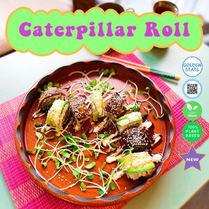Caterpillar Sushi Roll 8 pcs at Golden State Vegan Sushi in Bangkok