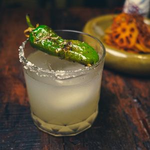 Spicy Padron Margarita Cocktail at Golden State Vegan Sushi in Bangkok