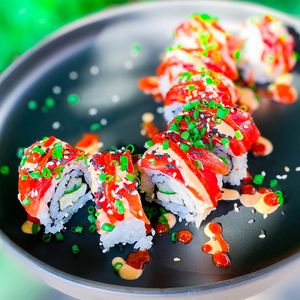 Red Dragon Roll at Golden State Vegan Sushi in Bangkok